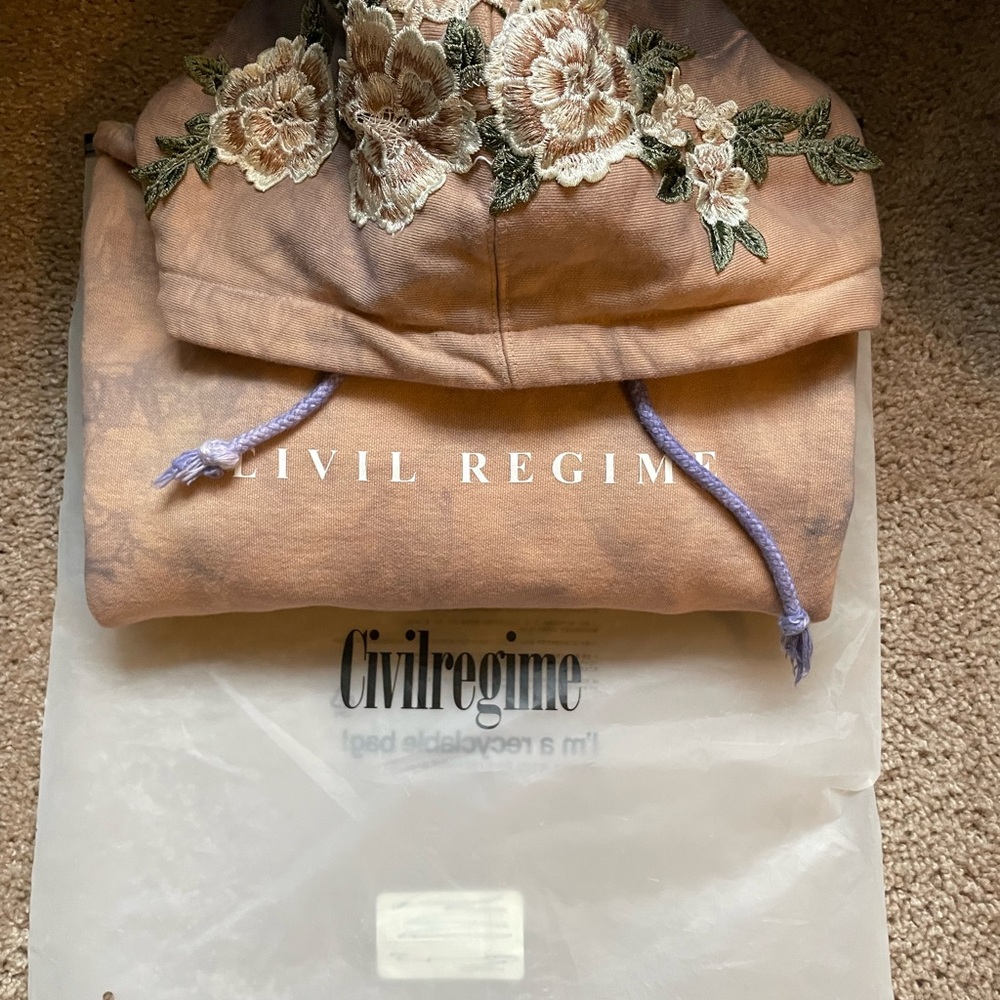 Civil regime embroidered hoodie size small - Picture 5 of 7